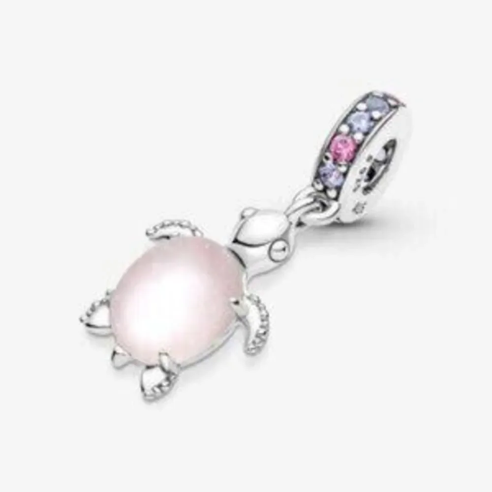 Pandora Murano Glass Pink Sea Turtle Dangle Charm